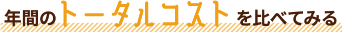 年間のトータルコストを比べてみる